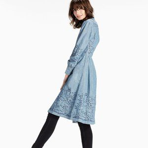 Lucky Brand Chambray Eyelet Dress